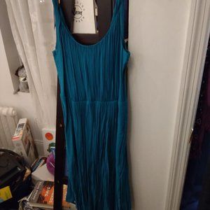Madewell 100% viscose dress with cotton lining - teal